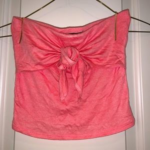 Coral Pink Bandeau Top